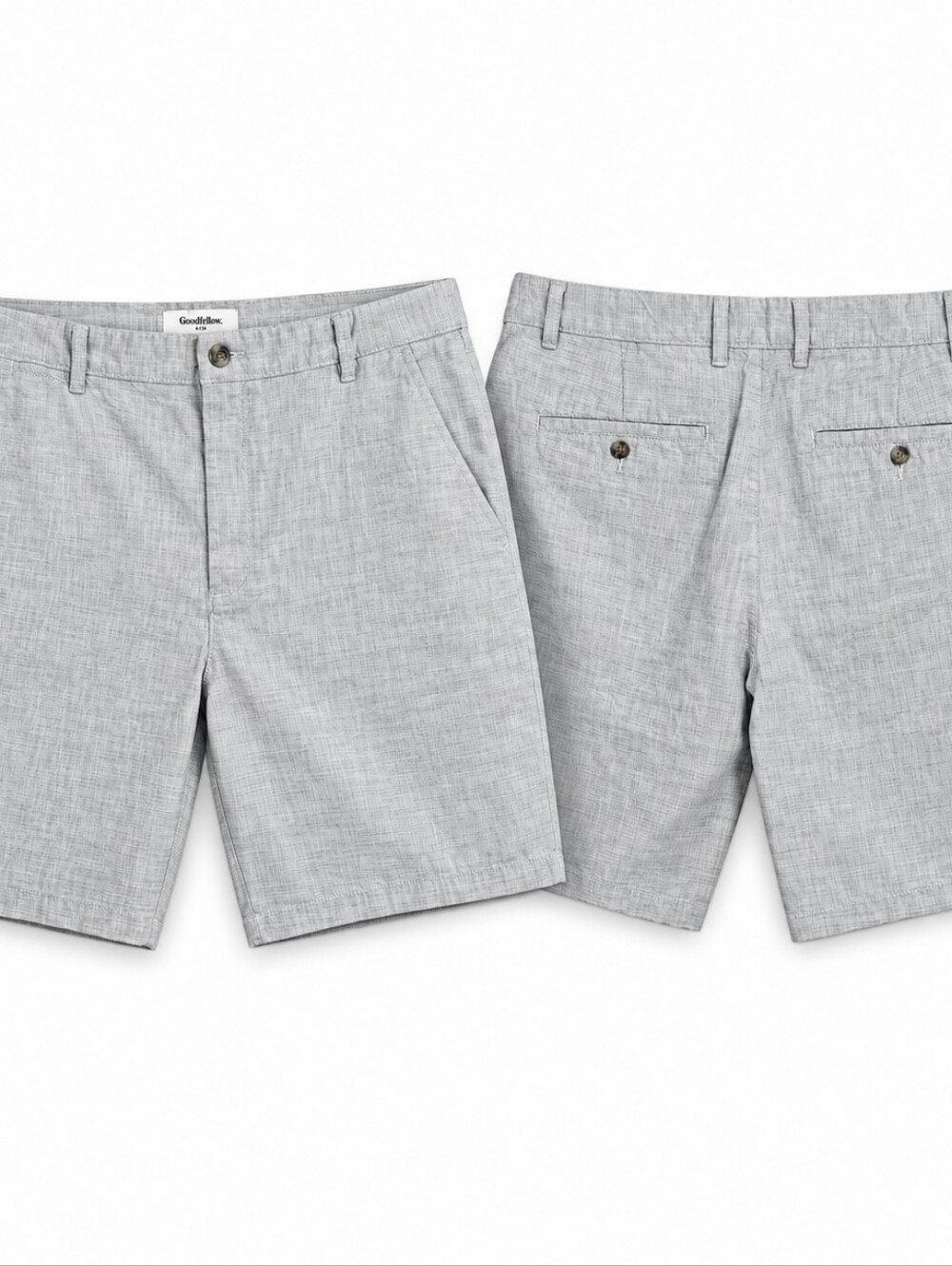 Goodfellow & Co Men’s Size 46 Gray Flat Front Shorts 9” Inseam Minimalist Preppy